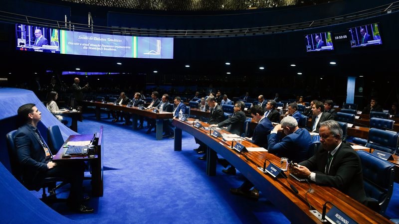 Sessão especial do Senado debateu nesta segunda-feira (13) a situação fiscal dos municípios | Bnews - Divulgação Marcos Oliveira/Agência Senado. Fonte: Bnews