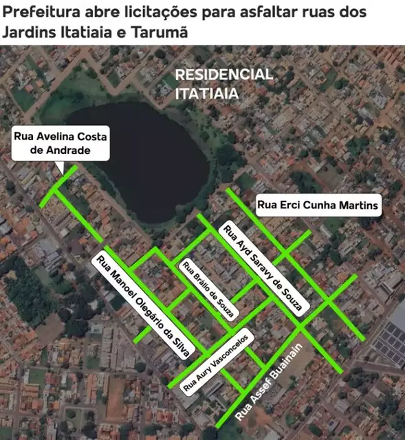 Nova licitação é iniciada por prefeitura para asfaltar ruas do Jardim Itatiaia