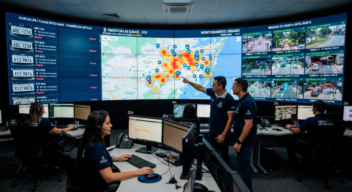 Central de controle e videomonitoramento municipal utilizando inteligência artificial para cercamento digital