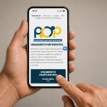 Cidadão votando nas prioridades do Orçamento Participativo Digital através de aplicativo no celular